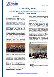 Post-2030 Agenda: 10 Years of SDG Implementation and Ideas for a Future Agenda