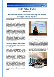 Communicating SD and the SDGs