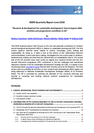 Research & Development for SD: European R&D Activities