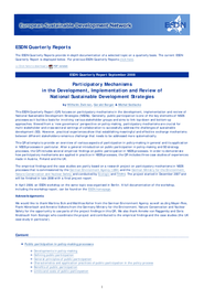 Participatory Mechanisms in Developing and Implementing NSDS
