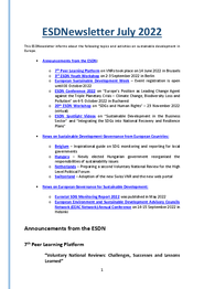 ESDN Newsletter