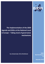Implementing the 2030 Agenda and SDGs at the National Level