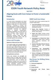 Youth Network Policy Note on Aligning Goals with Core Values