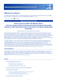 Public Policies on CSR: Overview of Government Initiatives