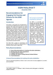 Engaging Civil Society and Citizens for the 2030 Agenda