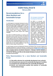 Recommendations for a More Resilient and Sustainable Europe