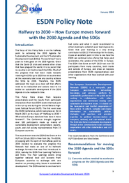 Halfway to 2030 – How Europe moves forward with the 2030 Agenda and the SDGs