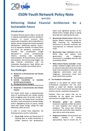 Youth Network Policy Note on Sustainable Finance