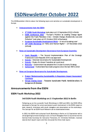ESDN Newsletter