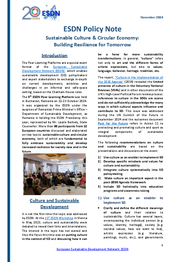 Sustainable Culture & Circular Economy: Building Resilience for Tomorrow