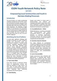 Youth Network Policy Note on Empowering Local Communities and Youth